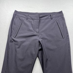 Slazenger Women's Golf Pants Size 8 Polyester Spandex Stretch Check Gray